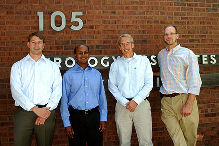Left to Right: Dr. Timothy J. Roth, Anish H. Nayee, Jerald A. Hochstetler, Peter C. Fretz 